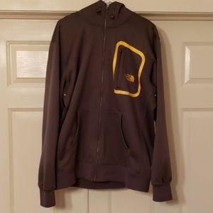 Grey North Face Zip Up Hoodie